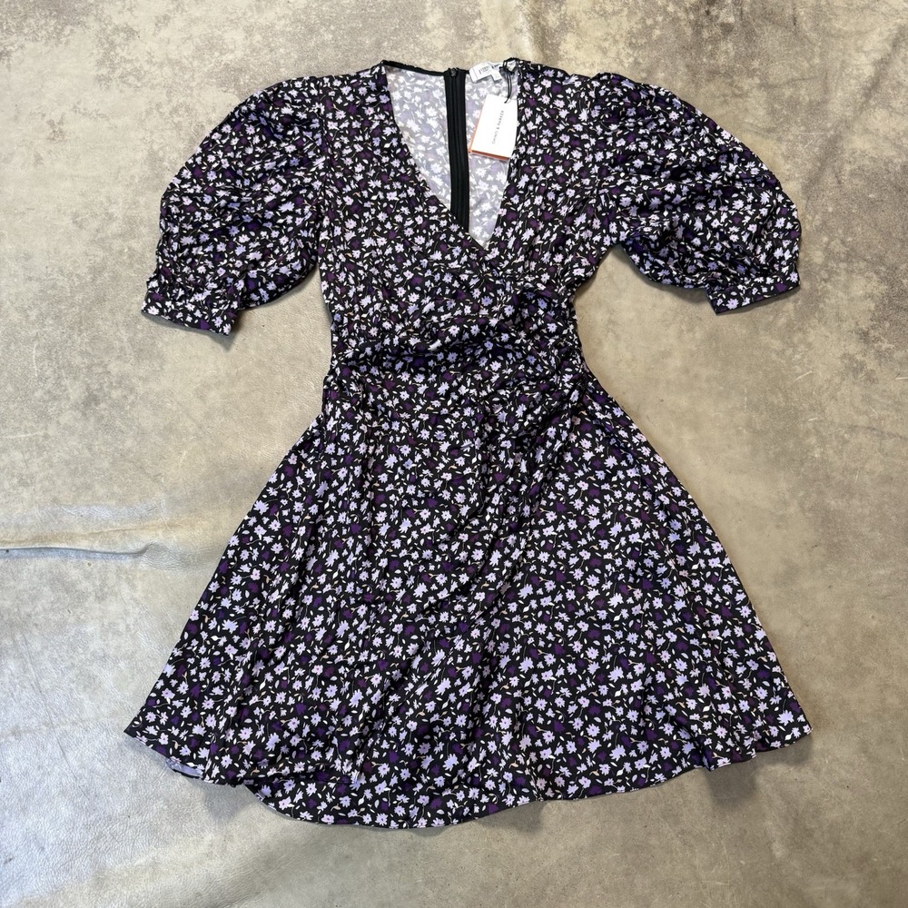 Chinti & Parker Gabriel Mini‎ Dress Womens Size 2 Black Floral Viscose